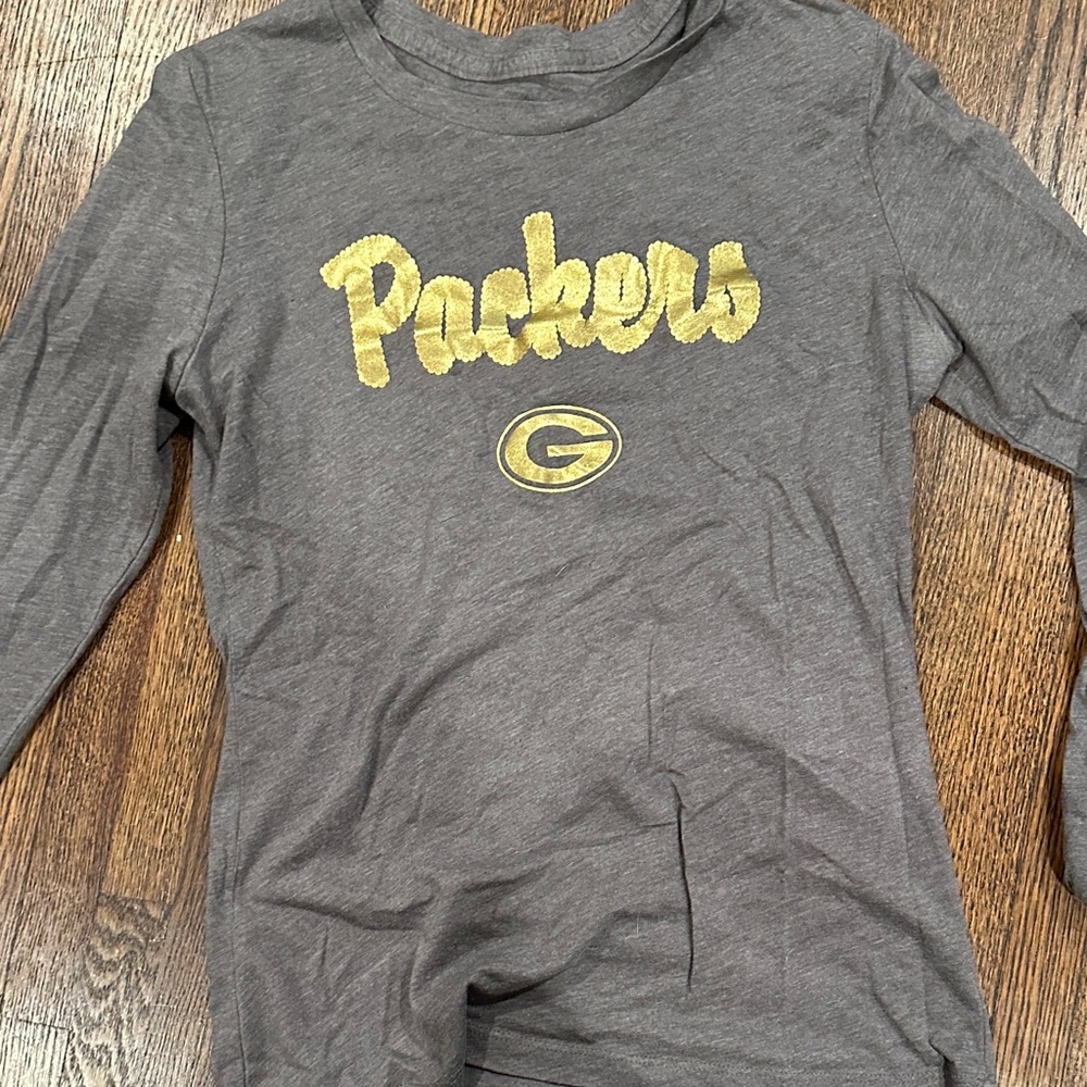Packers  Long Sleeve Shirt - Gray and Gold